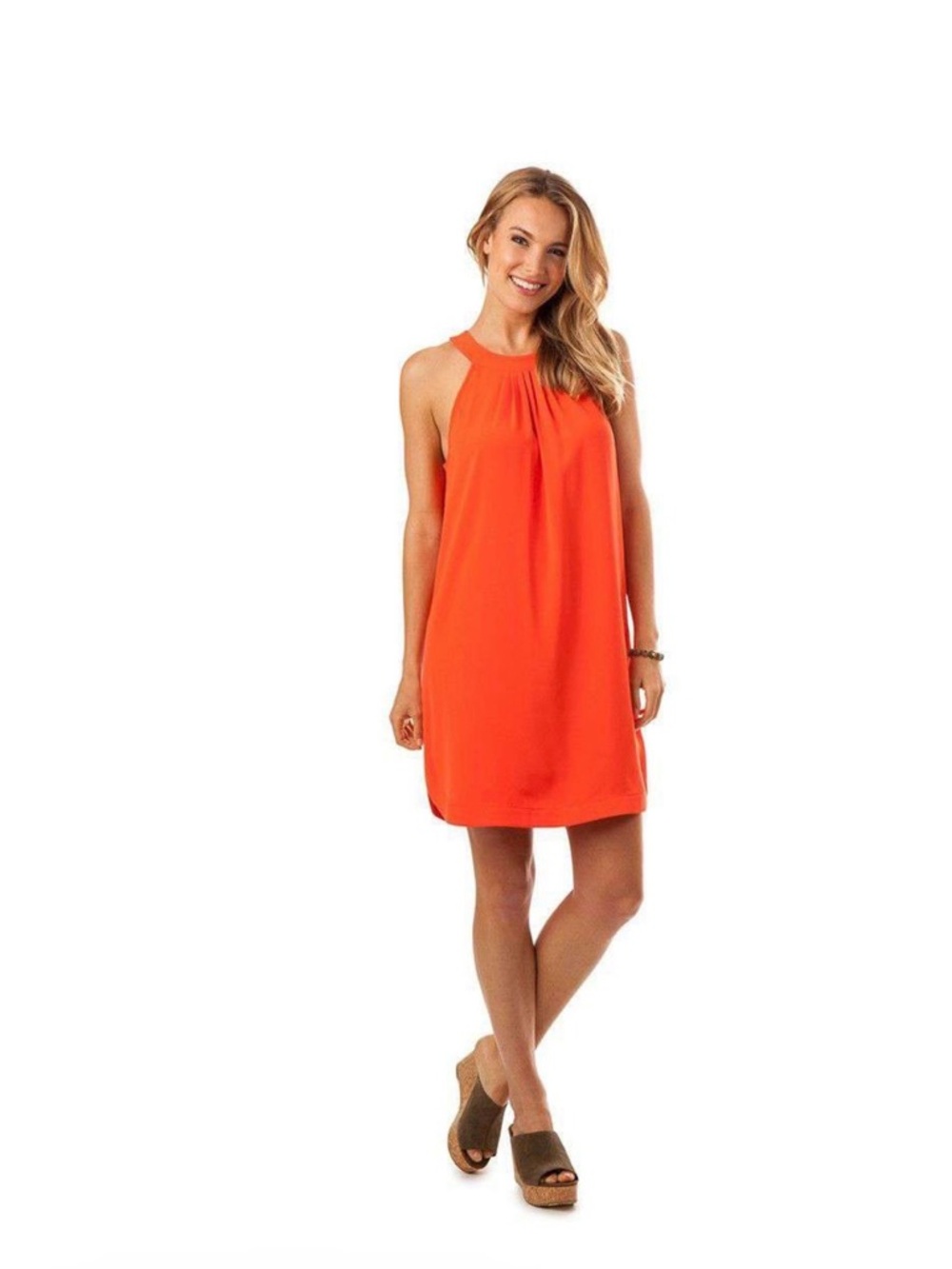 Southern Tide Gameday Dress in Orange Sky